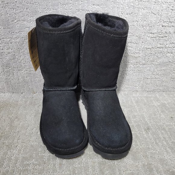 Bearpaw Emma Short Women's Size US 6 Black Suede Round Toe Mid-Calf Snow Boots. - Picture 3 of 10